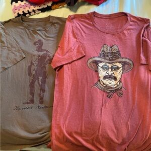 Teddy Roosevelt XL Tshirts Lot of 2